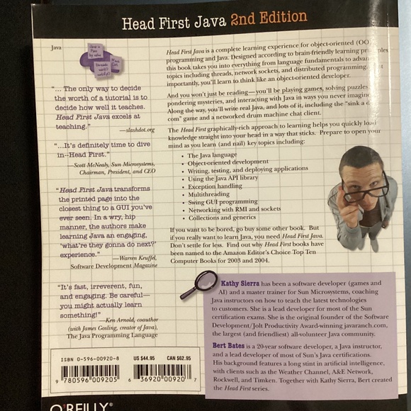 Head First Java, 2nd Edition Your Brain on Java book Kathy Sierra & Bert Bates - Picture 2 of 5